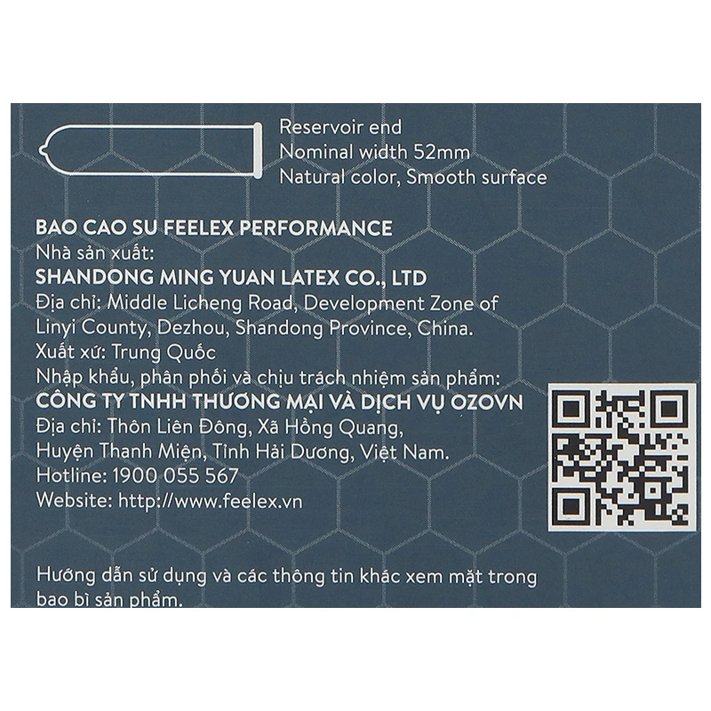 Bao cao su Feelex Performance giúp kéo dài thời gian yêu 52mm hộp 10 cái - 5